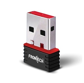 Frontech 150Mbps USB WiFi Dongle | Wireless Adapter for Desktop and Laptop | Supports 802.11 b/g/n and Advanced WPA/WPA2 Security Encryption (0843)