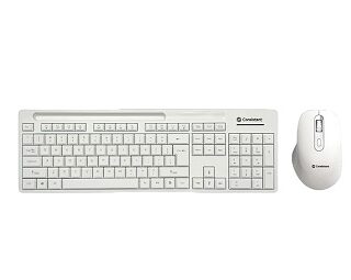 Consistent Glory Wireless Keyboard with Mouse (CMW402) with 2.4 GHz USB Receiver, 10m Working Range, 12 Shortcut Keys, Adjustable DPI(White)